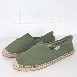Soludos original espadrille slip on moss green cotton jute wrapped sz10